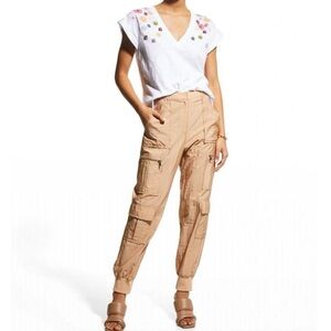 Cinq a Sept Women’s Jordine Utility High Rise Joggers Pants in Sahara, Size 00